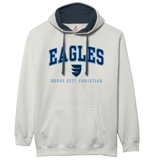 Color Block Applique Hoodie